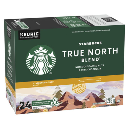 Starbucks Coffee Pods True North Blend K-Cups 24 Pods