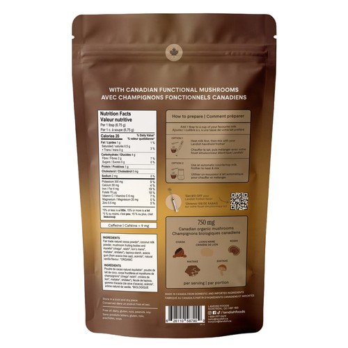 Landish Hot Chocolate Mix 5 Mushroom 135 g