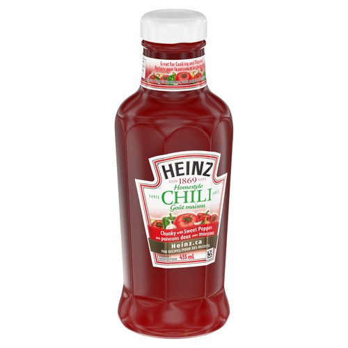 Heinz Chili Sauce Homestyle Chunky With Sweet Peppers 455 ml
