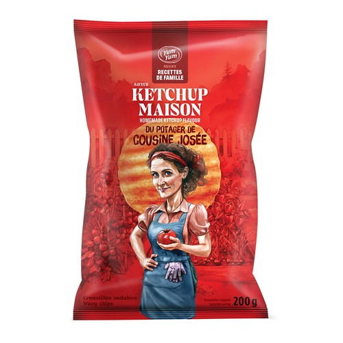 Yum Yum Wavy Chips Homemade Ketchup  200 g