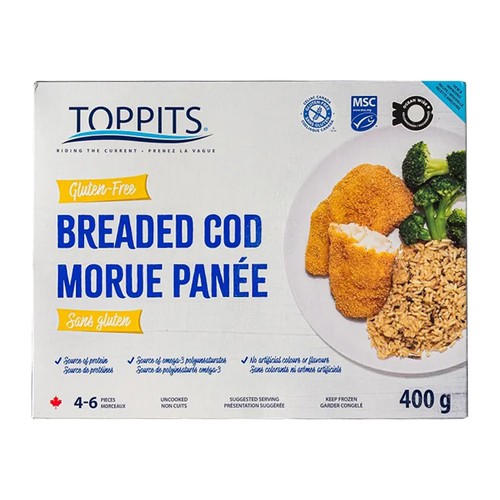 Toppits Gluten-Free Frozen Breaded Cod 400 g