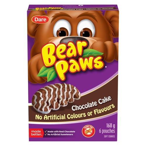 Dare Bear Paws Peanut-Free Cookies Chocolate Cake 168 g
