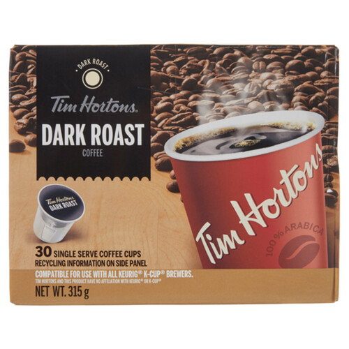 Tim Hortons Dark Roast Coffee 30 K-Cups