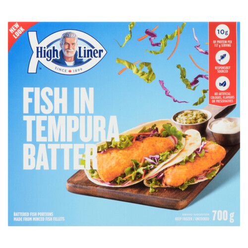 High Liner Frozen Batter Family Favourites Fish in Tempura 700 g