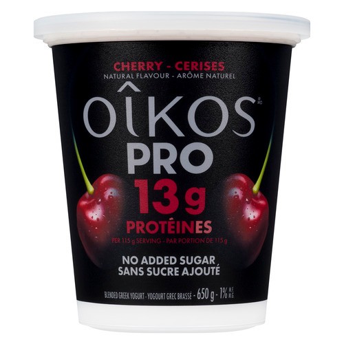 Oikos Pro No Added Sugar 1% Greek Yogurt Cherry  650 g