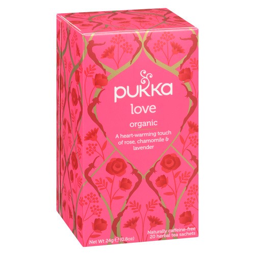 Pukka Herbs Love Organic Herbal Tea 20 Tea Bags