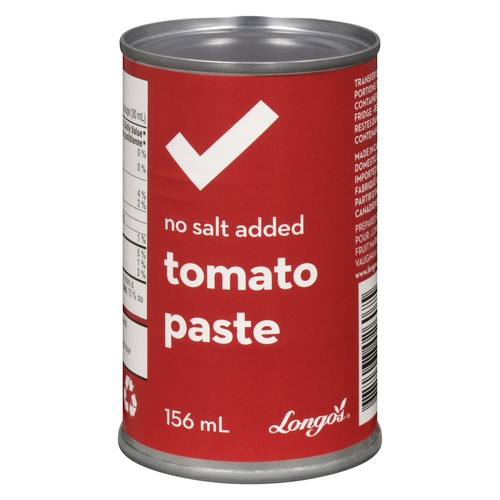 Longo's Tomato Paste No Salt Added 156 ml