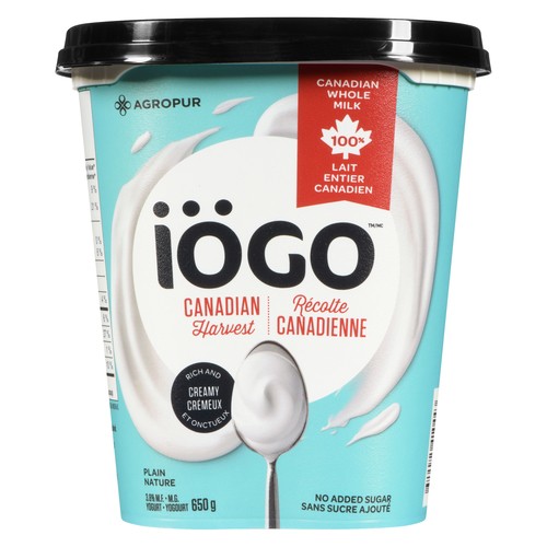Iögo Canadian Harvest 3.8% Yogurt Plain 650 g