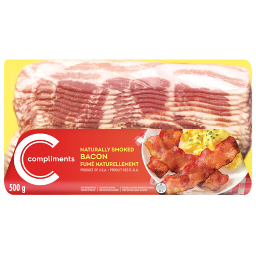 Compliments Bacon Naturally Smoked 500 g