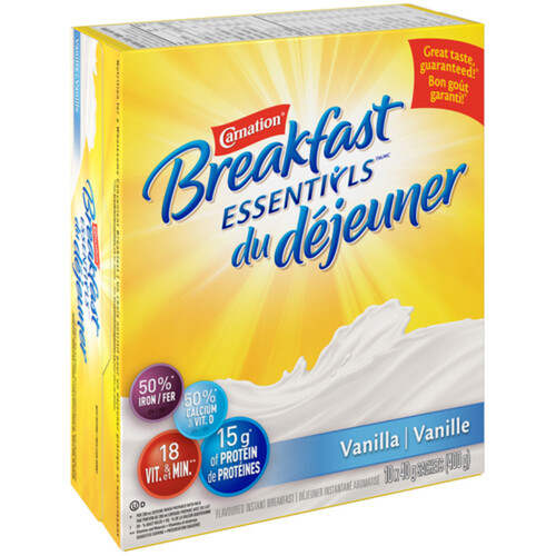 Carnation Breakfast Essentials Vanilla Mix 10 EA