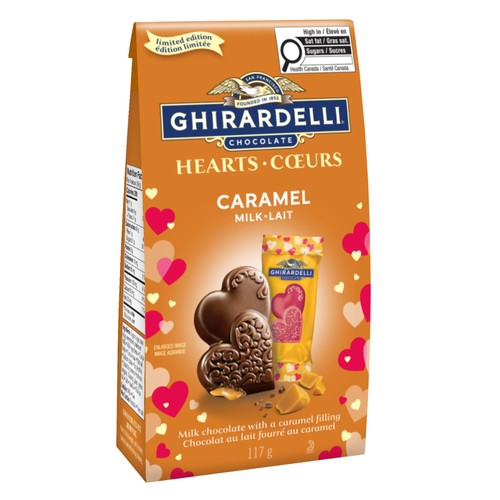 Ghirardelli Heart Milk Chocolate Caramel 117 g