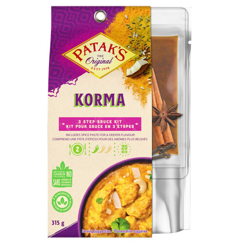 Patak's 3-Step Cooking Sauce Kit Korma 315 g 