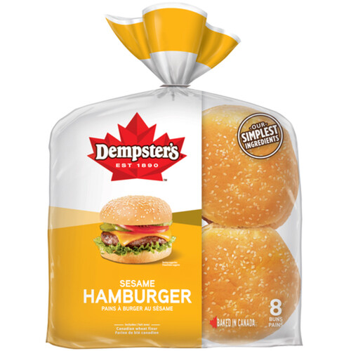 Dempster's Hamburger Buns Sesame 8 Pack 360 g
