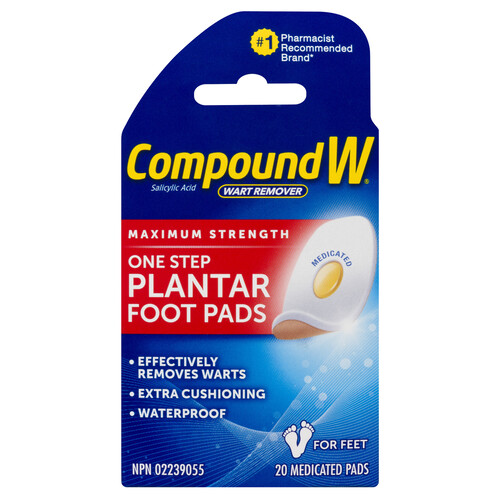 Compound W Plus Wart Removal Planter Pads 20 EA