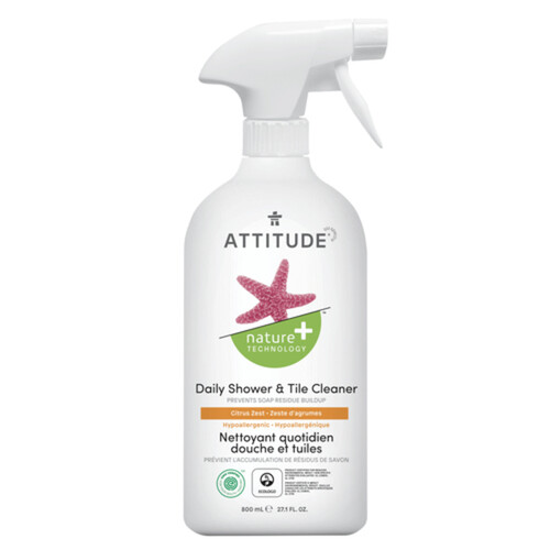 Attitude Nature+ Daily Shower & Tile Cleaner Citrus Zest 800 ml
