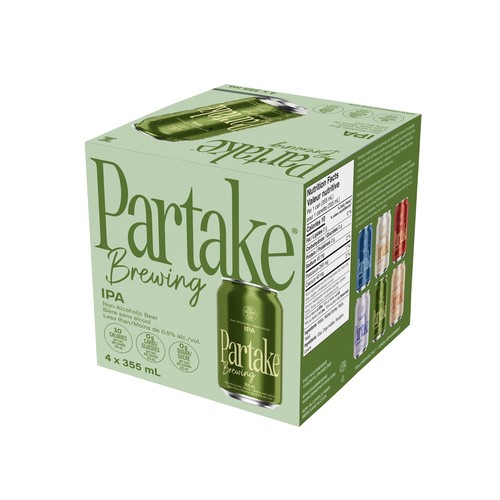 Partake Non Alcoholic Beer IPA 4 x 355 ml (cans)