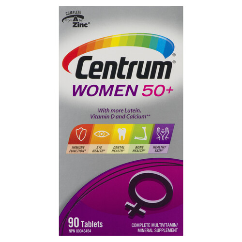 Centrum Multivitamins Supplements For Women 50+ Tablets 90 Count