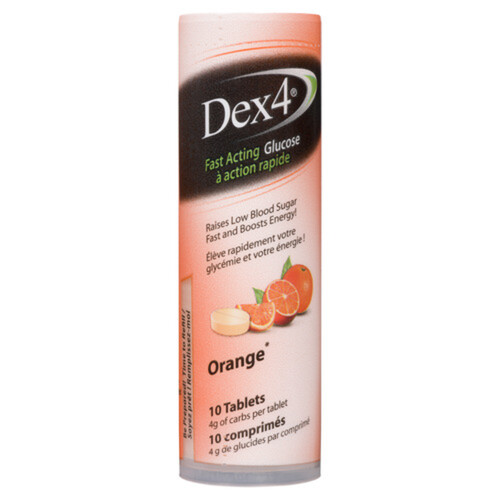 Dex 4 Orange Glucose Tablets 10 EA