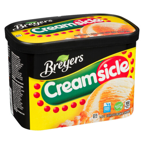 Breyers Frozen Sherbet Orange & Creamy Vanillalla 1.66 L