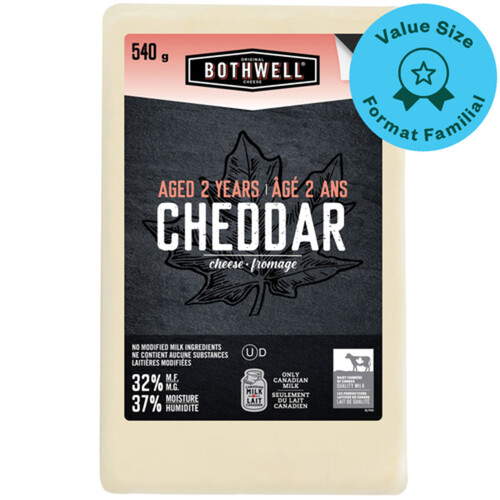 Bothwell Cheese White Cheddar Cheese 2 Year Old Value Size 540 g