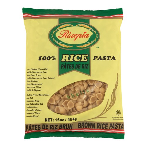 Rizopia Gluten-Free Pasta Shells Brown Rice 454 g