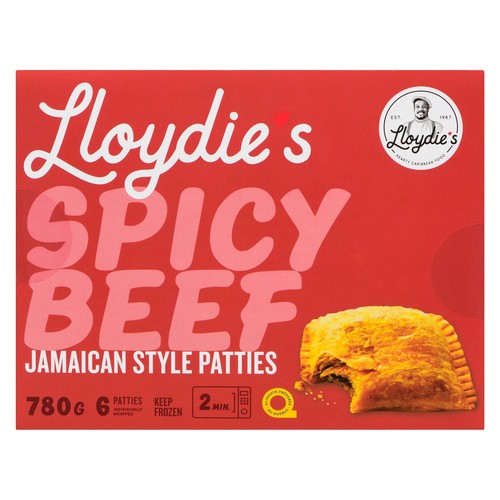 Lloydie's Frozen Jamaican Style Patties Spicy Beef 6 Pack 780 g