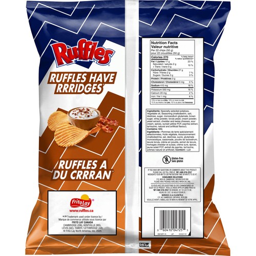 Ruffles Potato Chips Sour Cream & Bacon 200 g