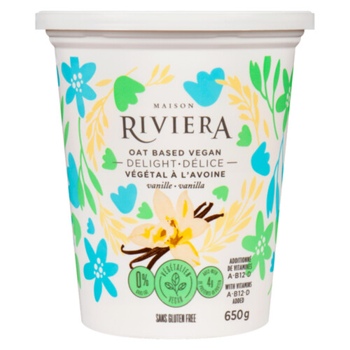 Riviera Vegan Delight 0% Yogurt Oat Vanilla 650 g