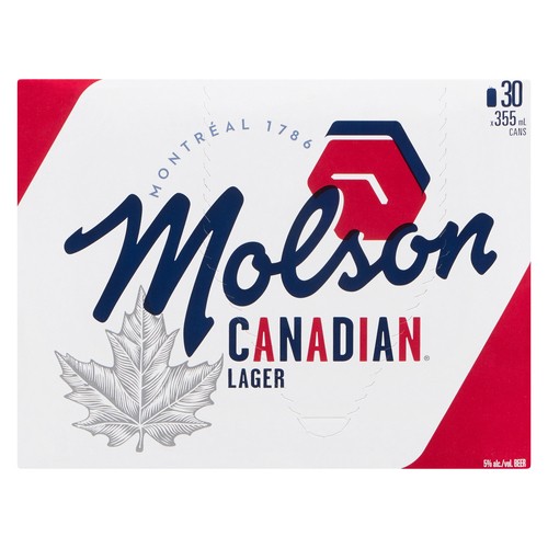 Molson Canadian Duo Beer 5% Alcohol 30 x 355 ml (cans)