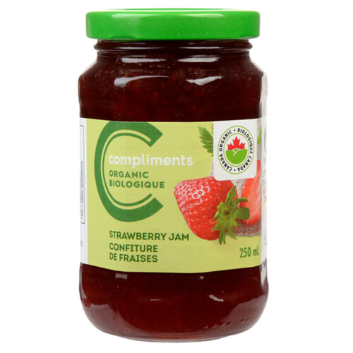 Compliments Organic Jam Strawberry 250 ml