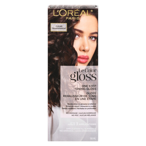 L'Oréal Le Color Gloss One Step Toning Gloss Clear 1 Box 