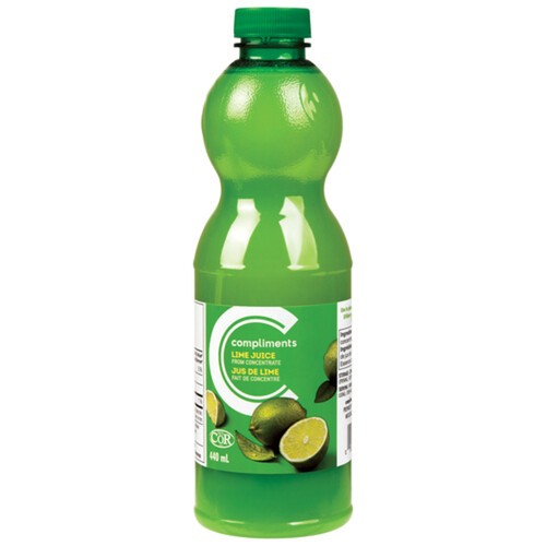 Compliments Lime Juice Made From Concentrate 440 ml