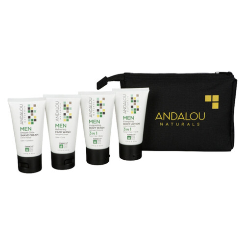 Andalou Naturals Men's Get Going Kit 4 Pieces