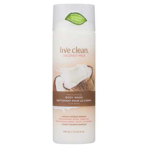 Live Clean Body Wash Coconut Milk 500 ml
