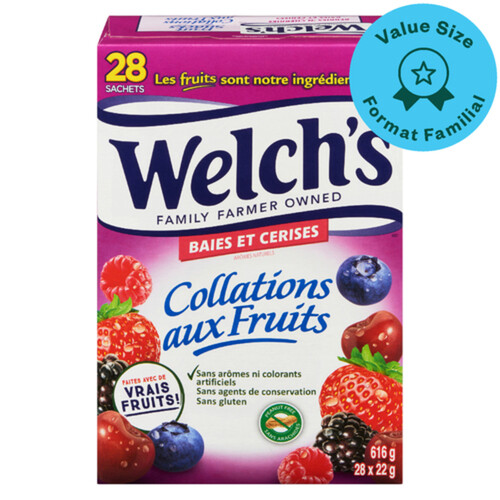 Welch's Fruit Snacks Berrie n Cherries 616 g