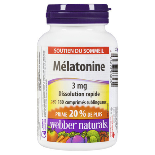 Webber Naturals 20% More Melatonin 3mg 180 Tablets