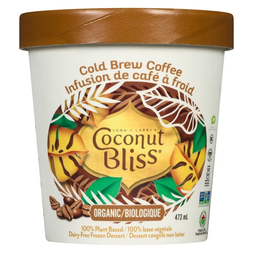 Luna & Larry's Coconut Bliss Organic Non-Dairy Frozen Dessert Cold Brew Coffee 473 ml