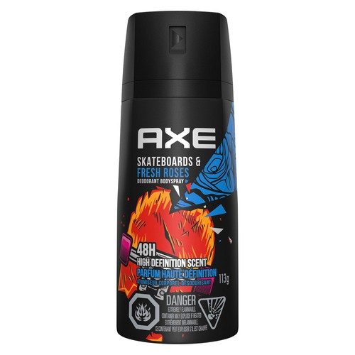 Axe Deodorant Body Spray Skateboard & Fresh Roses 113 g
