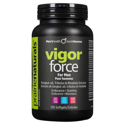 Prairie Naturals Nutritional Supplements For Men Vigor Force Endurance Stamina 120 Softgels
