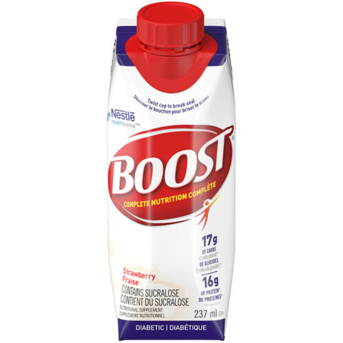 Boost Diabetic Drink Strawberry 6 x 237 ml Voilà Online Groceries