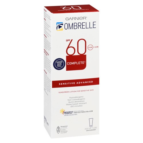 Garnier Ombrelle Sunscreen Lotion Complete Sensitive Advanced SPF 60 200 ml