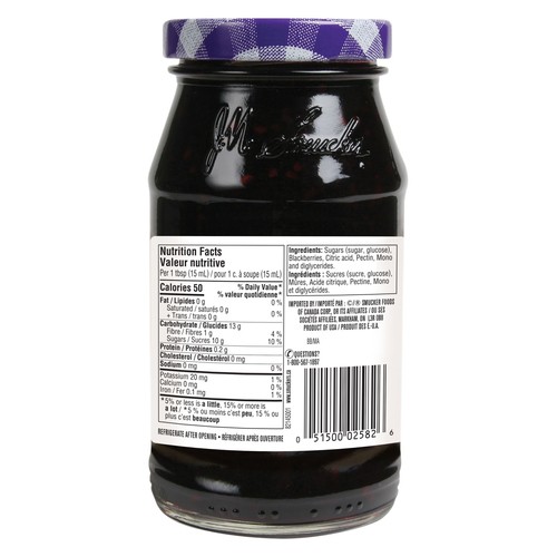 Smucker's Jam Pure Blackberry 250 ml
