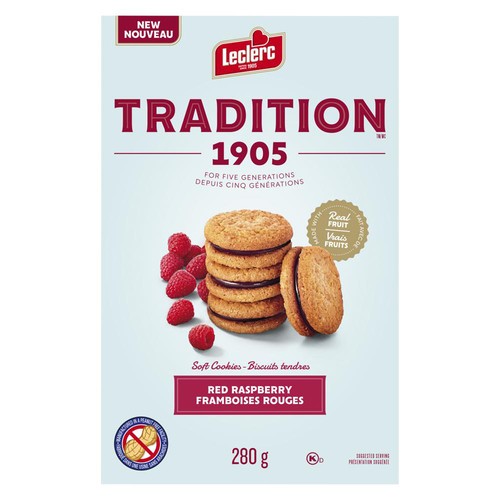 Leclerc Tradition 1905 Soft Cookies Red Raspberry 280 g