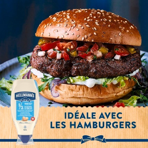Hellmann's Sauce Style Mayonnaise Légère ½ Moins de Gras 750 ml