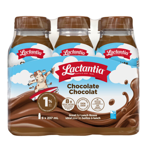 Lactantia Milk Chocolate 1% Partly Skimmed 6 x 237 ml