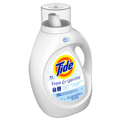 Tide Laundry Detergent Free & Gentle 64 Uses Value Size 2.72 L