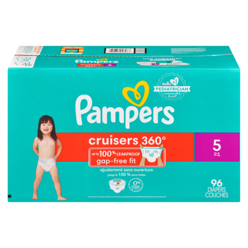 Pampers Baby Diapers Cruisers 360 Size 5 96 Count