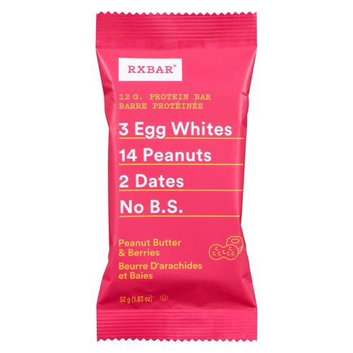 RxBar Protein Bar Peanut Butter & Berries 12 x 52 g