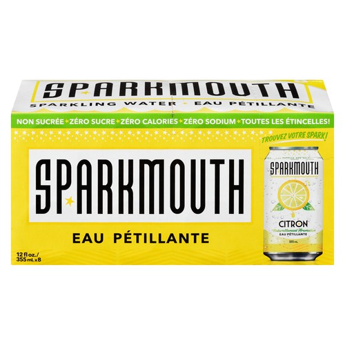 Sparkmouth Sparkling Water Lemon 8 x 355 ml (cans)