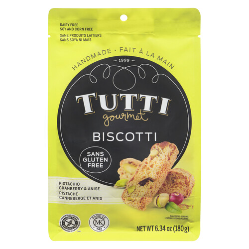 Tutti Gourmet Gluten-Free Biscotti Pistachio Cranberry & Anise 180 g